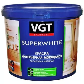Краска интерьерная VGT ВД-АК-1180 база A моющаяся 13 кг