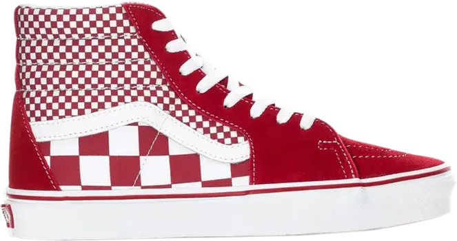 Кеды Vans Sk8-Hi Red Mix Checker, красный