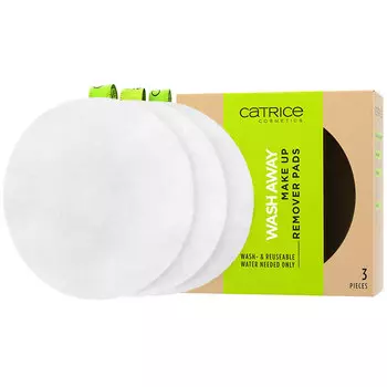 Салфетки для снятия макияжа CATRICE WASH AWAY MAKE UP REMOVER PADS многоразовые