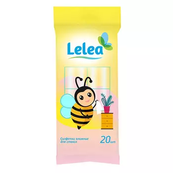 Салфетки хозяйственные LELEA для стекол и зеркал 20 шт