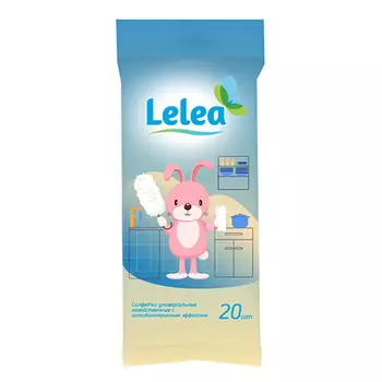Салфетки хозяйственные LELEA универсальные с антибактериальным эффектом 20 шт