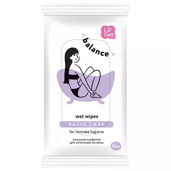 Салфетки влажные LP CARE BALANCE для интимной гигиены 15 шт