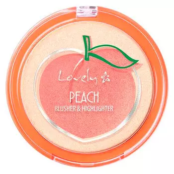 Румяна и хайлайтер для лица LOVELY PEACH BLUSHER &amp; HIGHLIGHTER