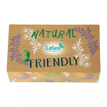 Салфетки бумажные LELEA 2-х слойные Natural 100 шт