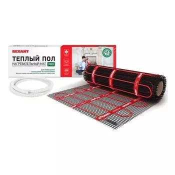 Теплый пол Rexant RNX -2,5-550 51-0013 площадь 2,5 м (0,5х5,0 м),550 Вт, двухжильный с экраном