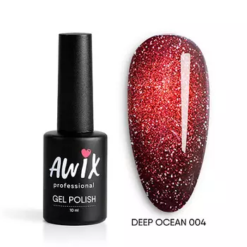 AWIX Светоотражающий гель лак эффект кошачий глаз Deep Ocean