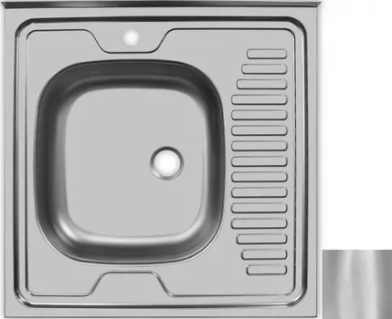 Кухонная мойка матовая сталь Ukinox Стандарт STD600.600 ---5C 0LS