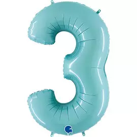 Шары Grabo Цифра г 3 40 пастель blue