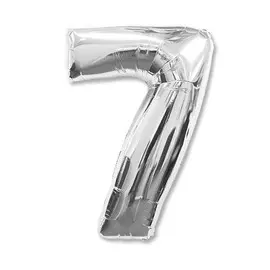Шар-цифра Flex Metal 7 серебро
