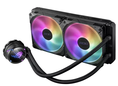 Жидкостное охлаждение Asus ROG STRIX LC II 280 ARGB для Socket 115x/2066/2011/2011-3/1200/Socket 1700/AM4/TR4, 2x140мм, ARGB