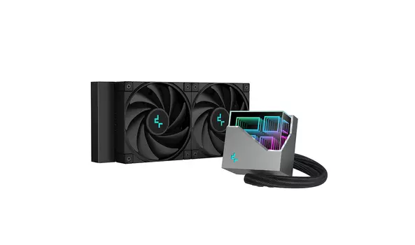 Жидкостное охлаждение Deepcool LT520 для Socket 115x/2066/2011/2011-3/1200/1700/AM5/AM4/FM2/FM2+/TR4, 250 Вт, 2x120мм, ARGB (R-LT520-BKAMNF-G-1)