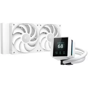 Жидкостное охлаждение Deepcool MYSTIQUE 240 WH для Socket 115x/1200/1700/1851/AM5/AM4, 250 Вт, 2x120 мм, белый (MYSTIQUE 240 WH)