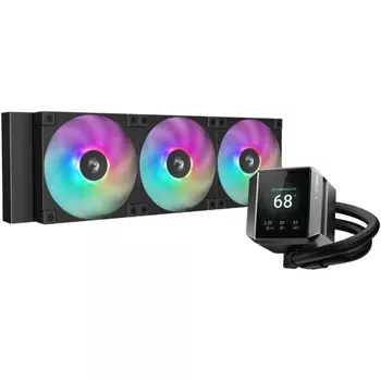 Жидкостное охлаждение Deepcool MYSTIQUE 360 ARGB для Socket 115x/1200/1700/1851/AM5/AM4, 300 Вт, 3x120 мм, ARGB, черный (MYSTIQUE 360 ARGB)