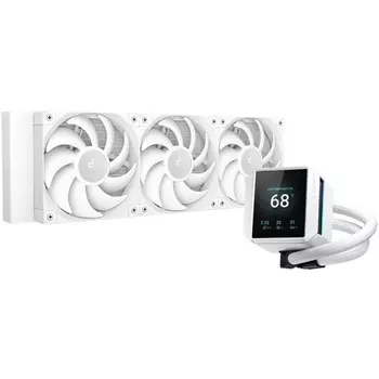Жидкостное охлаждение Deepcool MYSTIQUE 360 WH для Socket 115x/1200/1700/1851/AM5/AM4, 300 Вт, 3x120 мм, белый (MYSTIQUE 360 WH)