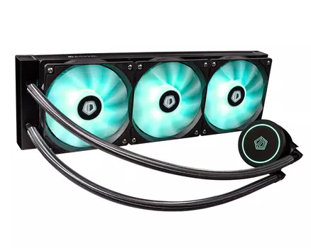 Жидкостное охлаждение ID-COOLING AURAFLOW X 360 для Socket 115x/2066/2011/2011-3/1356/1366/AM4/AM3/AM3+/FM1/AM2+/FM2/FM2+TR4/sWRX8 350 Вт, 3x120мм, RGB LED (AURAFLOW X 360)