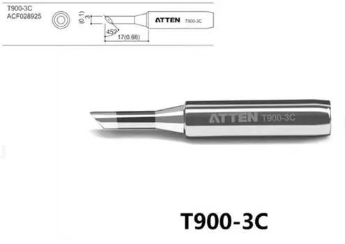 Жало паяльное Atten T900-3C, 3мм, 1шт. (ACF028925)