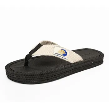 Fashion Fashionable summer espadrilles Flip-flops men s slippers Fashionable casual comfort beach sandals flat non-slip men s shoes 39
