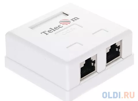 Розетка внешняя RJ-45 (FTP) 5E кат. двойная , экранированная