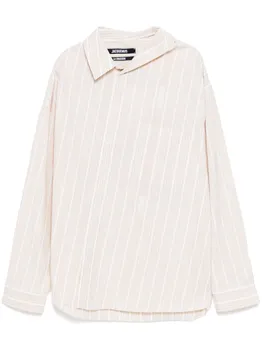 Рубашка с логотипом JACQUEMUS, коричневый