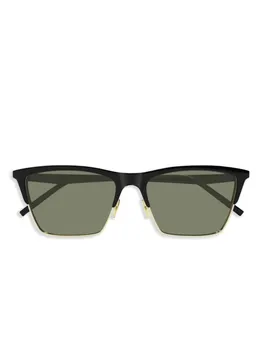 Солнцезащитные очки в квадратной оправе Saint Laurent Eyewear, черный