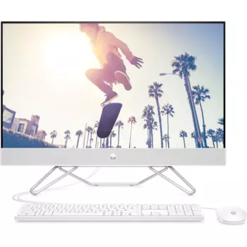 Моноблок HP 27-cb1011ny NT 27" FHD(1920x1080) Core i7-1255U, 8GB DDR4 3200 (1x8GB), SSD 512Gb, Intel Internal Graphics, noDVD, kbd(eng)&amp;mouse wired, HD Webcam, FreeDOS, Natural Silver, 1Y Wty (6P142EA#B1R)