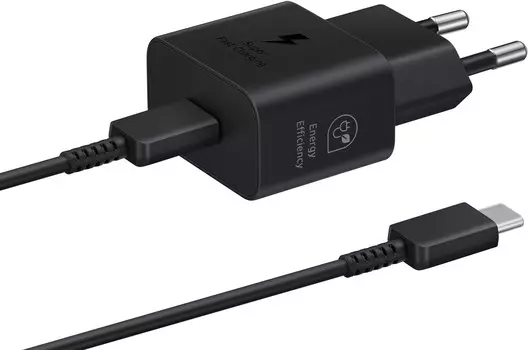 Зарядное устройство Samsung EP-T2510XBEGEU с кабелем USB-C Black