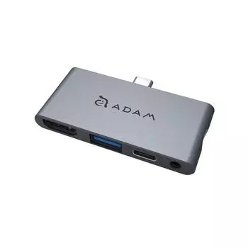 Адаптер мультипортовый Adam Elements CASA i4 для Pad Pro, Type C, 4 в 1, серый