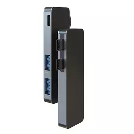 Адаптер мультипортовый VLP Type-C, 3 в 1, серый