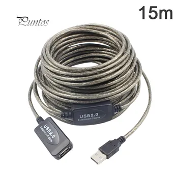 Активный удлинительный кабель-ретранслятор USB 2.0, 5/10/15/20 м, удлинительный шнур усилителя сигнала 5M