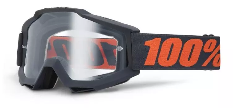 Очки велосипедные 100% Accuri Enduro Gunmetal / Clear Dual Lens, 50202-025-02