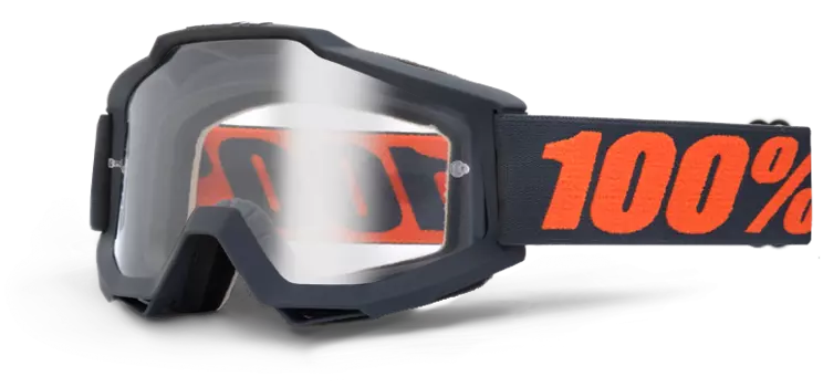 Очки велосипедные 100% Accuri Gunmetal / Clear Lens, 50200-025-02