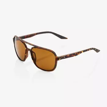 Очки велосипедные 100% Kasia Aviator Round Soft Tact, гавана, бронзовая пиковая линза, 61042-089-49