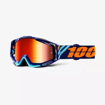 Очки велосипедные 100% Racecraft Calculus Navy / Mirror Red Lens, 50110-217-02
