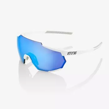 Очки велосипедные 100% Racetrap Matte White / HIPER Blue Multilayer Mirror, спортивные, 61037-000-75