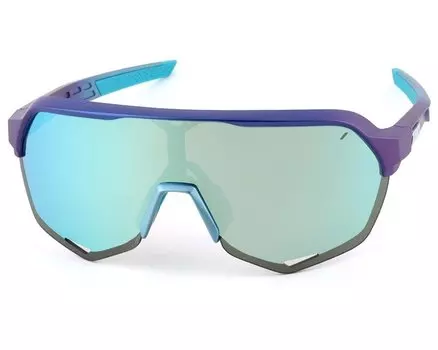 Очки велосипедные 100% S2, спортивные, Matte Metallic Into The Fade / Blue Topaz Multilayer Mirror Lens, 61003-228-01
