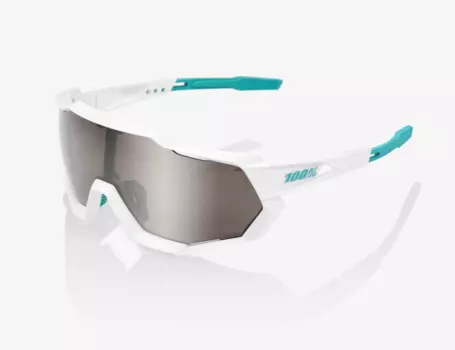 Очки велосипедные 100% Speedtrap, спортивные, BORA Hans Grohe Team White HiPER Silver Mirror, 61023-331-76