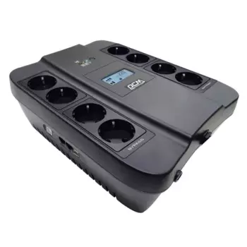 ИБП Powercom Spider SPD-900U LCD USB, 900 VA, 540 Вт, EURO, розеток - 8, USB, черный (SPD-900U LCD USB)