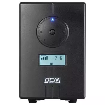 ИБП Powercom INF-1100, 1100 В·А, 770 Вт, EURO, розеток - 2, USB, черный (без аккумуляторов)