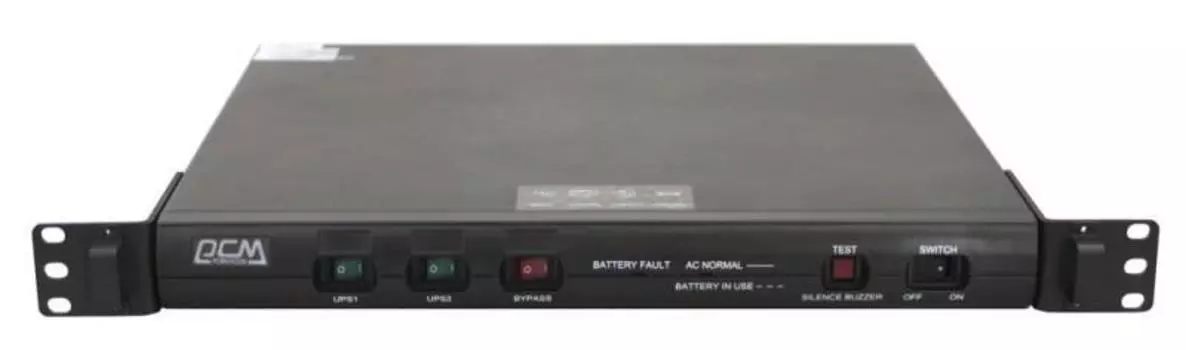 ИБП Powercom King Pro 1000 RM, 1000 В·А, 600 Вт, IEC, розеток - 5, USB, черный (KIN-1000AP-RM)