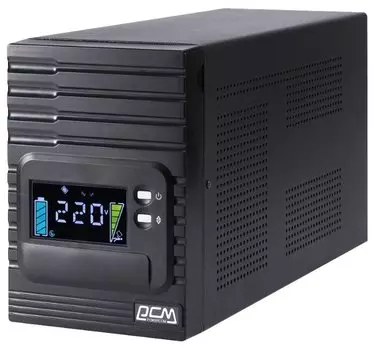 ИБП Powercom Smart King Pro+ SPT-1000-II LCD, 1000 В·А, 800 Вт, IEC, розеток - 8, USB, черный