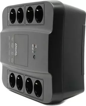ИБП Powercom SPD-650U, 650 VA, 390 Вт, EURO, розеток - 8, USB, черный