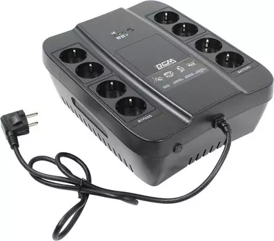 ИБП Powercom Spider SPD-850N, 850 VA, 510 Вт, EURO, розеток - 8, черный (SPD-850N)