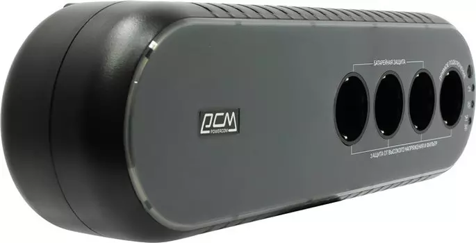 ИБП Powercom WOW UPS, 1000 В·А, 500 Вт, EURO, розеток - 4, USB, черный (WOW-1000 U)