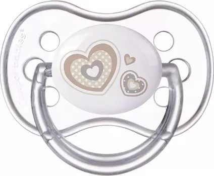 Canpol Пустышка круглая, силиконовая, Newborn baby, 1 шт., 6-18 месяцев