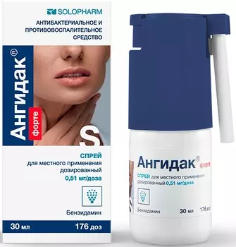 АнгиДак Форте, спрей 0,51 мг/доза, 30 мл