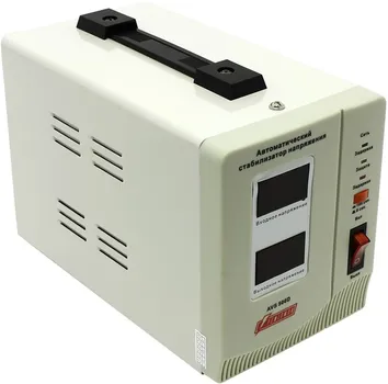 Стабилизатор напряжения Powerman AVS 500D, 500 VA, 500 Вт, EURO, белый