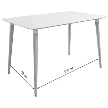 Стол обеденный Сканди 1 Mebelson (МДФ/Белый) арт.KM-0213.1903