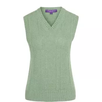 Жилет из смеси льна и кашемира с V-образным вырезом Ralph Lauren