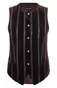 Жилет из вискозы и шелка Giorgio Armani