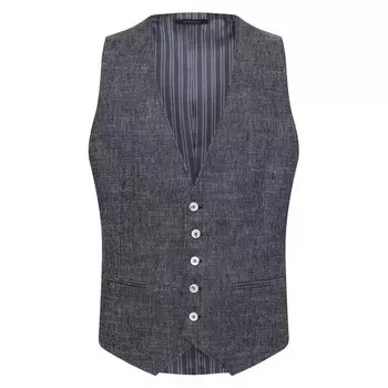 Жилет изо льна и хлопка Giorgio Armani